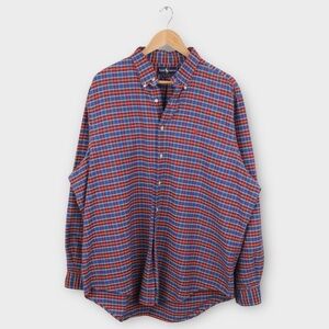 Ralph‎ Lauren Button Down Shirt Men’s Size XXL Plaid Long Sleeve Red/Blue